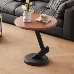 Mid-Century Style Rubberwood Top on Multi-Ply Wood Legs Side Table 20