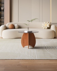 Mid-Century Style MDF with Tempered Glass Coffee Table 046