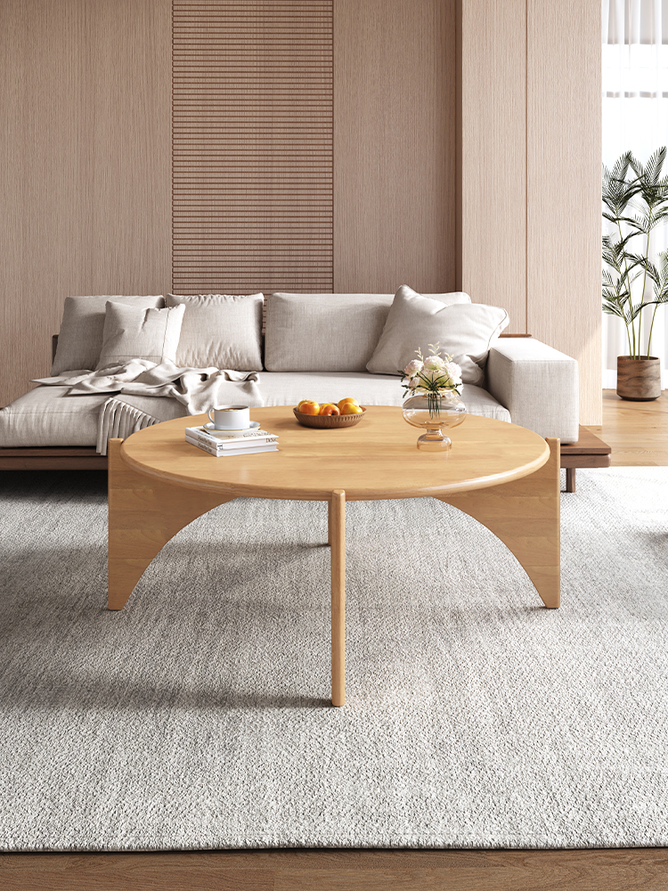 Mid-Century Style Rubberwood Top On Multi-Ply Wood Legs  Coffee Table 66