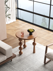 Mid-Century Style Rubberwood Side Table 16