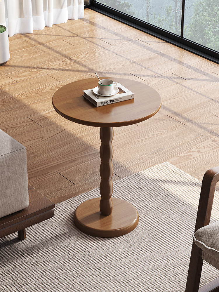 Mid-Century Style Rubberwood Nordic Side Table 15