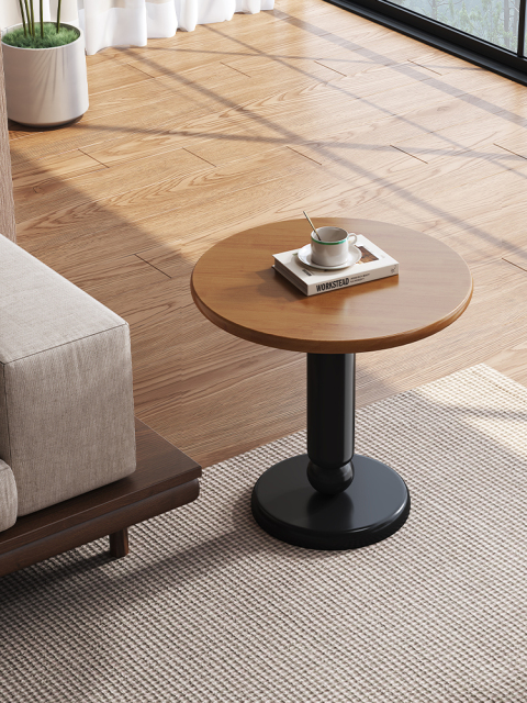 Mid-Century Style Rubberwood Side Table 18