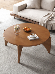 Mid-Century Style Rubberwood Top On Multi-Ply Wood Legs  Coffee Table 66