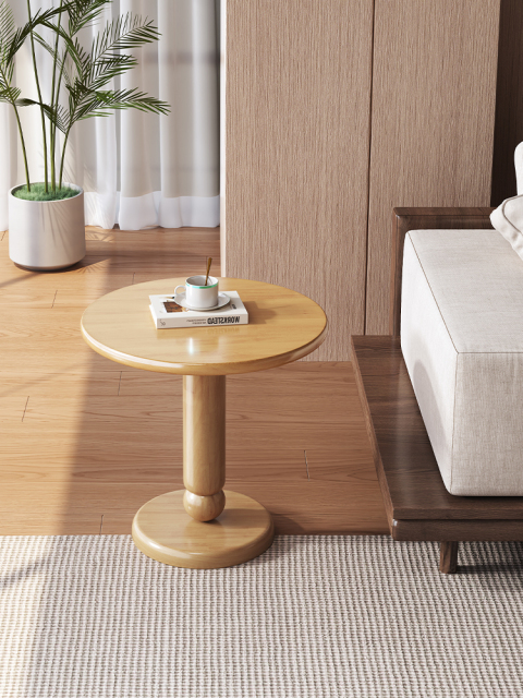 Mid-Century Style Rubberwood Side Table 18