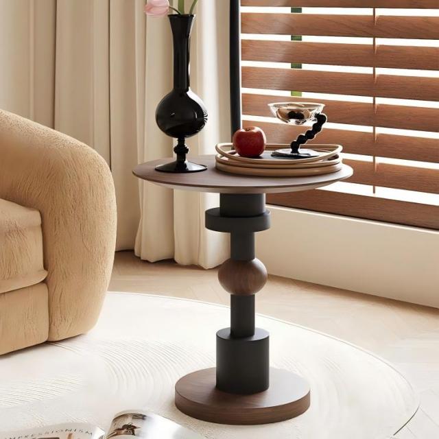 Mid-Century Style Rubberwood Nordic Side Table A2