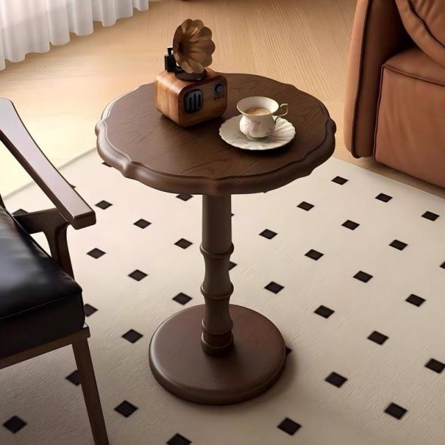 Mid-Century Style Rubberwood Nordic Side Table A3