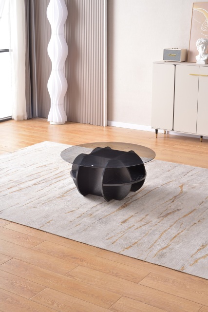Mid-Century Style Tempered Glass Coffee Table 082  072