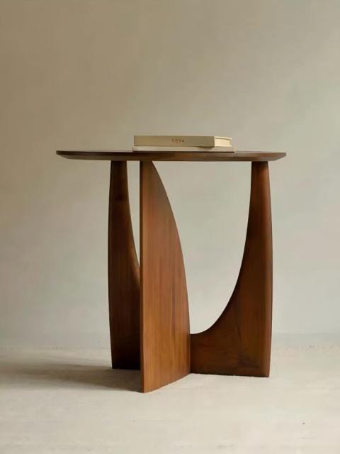 Mid-Century Style Rubberwood Nordic Side Table 11