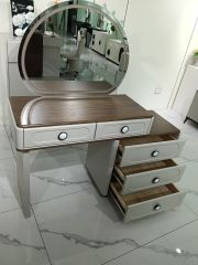 Simple Dressing Table With Drawers-Makeup Vanity Storage Cabinet And Mordern Make Up Vinity Table with Mirror And Stool 820