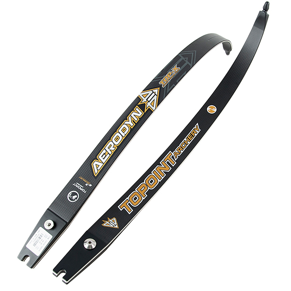 TOPOINT ARCHERY Aerodyn 3K  High Modulus Carbon / Foam Core Recurve Bow Limbs ILF Device , 26-50LBS,2# increments,total length 66",68", 70" Compatible