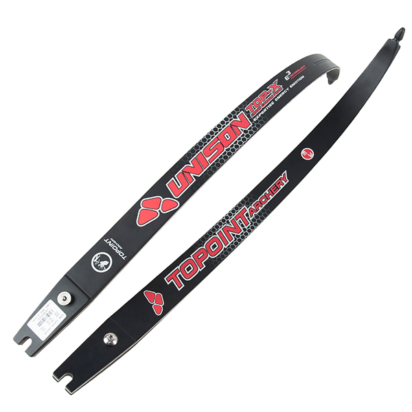 TOPOINT ARCHERY UNISON ILF Recurve Bow Limbs 66/68/70inch, Carbon/Foam Limbs 22-48lbs, Compatible for 25” Riser, for Adult,Youth and Teens