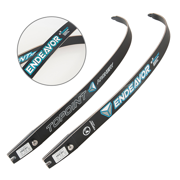 TOPOINT ARCHERY ENDEAVOR ,Compressed Fiber Glass/Hard Maple Recurve Bow Limbs ILF Device, 16-44LBS,2# increments,Total Length 66",68", 70" Compatible