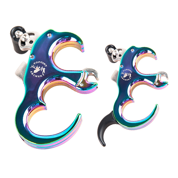 Bow Releases-TP420 Bow Release Aid 3/4 Fingers Automatic Archery Release Aluminium Alloy Thumb Trigger for Compound Bow Accessory