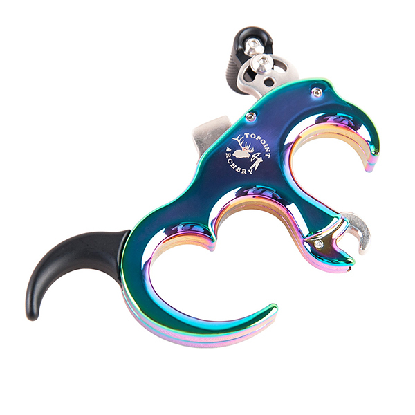 Bow Releases-TP420 Bow Release Aid 3/4 Fingers Automatic Archery Release Aluminium Alloy Thumb Trigger for Compound Bow Accessory