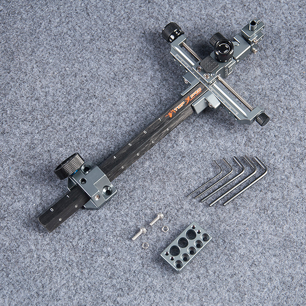 TOPOINT ARCHERY Carbon Bar Compound Sight TP8810 for Target Compound Bow,Micro Adjust,Detachable Bracket,Without Sight Scope