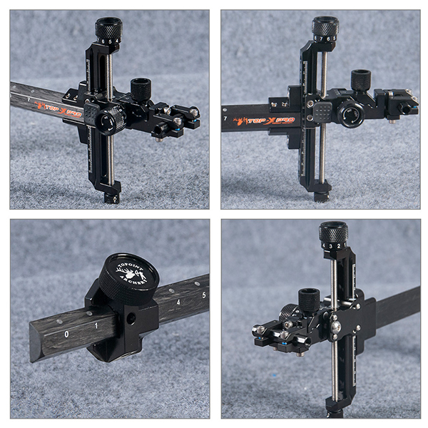 TOPOINT ARCHERY Carbon Bar Compound Sight TP8810 for Target Compound Bow,Micro Adjust,Detachable Bracket,Without Sight Scope