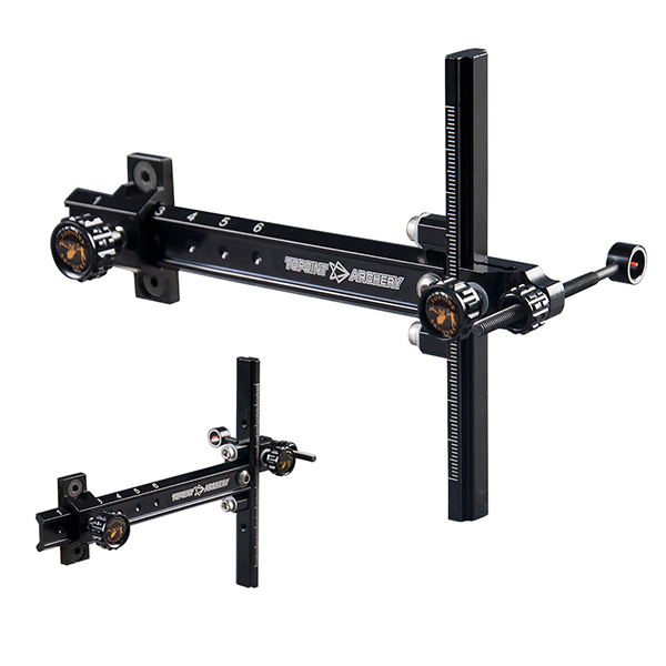 TOPOINT ARCHERY TR1007 TOPOINT ARCHERY Recurve Bow Sight Accessories T Shape Archery Shooting Target Sight Adjustable Bowsight with Optical Fiber Pin 