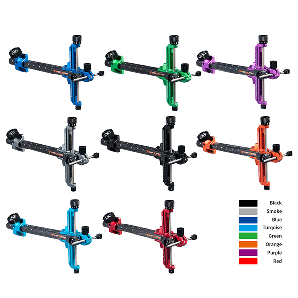 TOPOINT ARCHERY Carbon Bar Recurve Bow Sight TR1003 for Target Recurve Bow,Micro Adjust,Detachable Bracket,with Sight Scope,Lightweight Design
