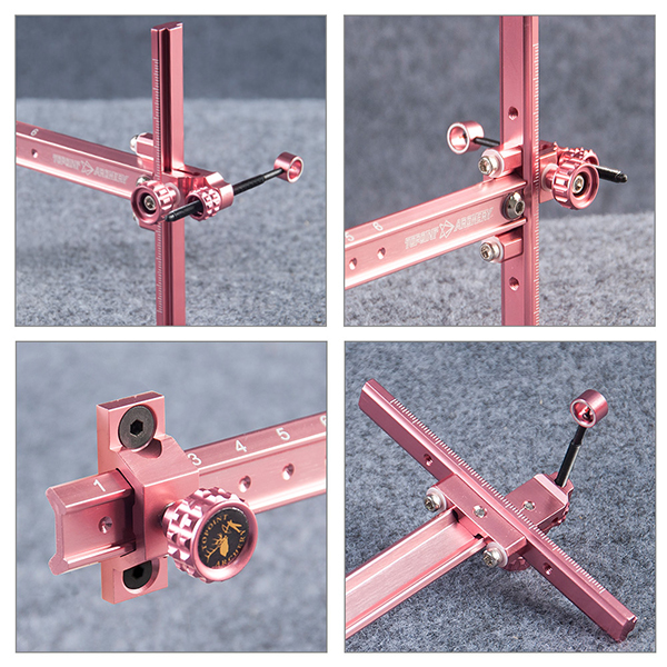 TOPOINT ARCHERY TR1007 TOPOINT ARCHERY Recurve Bow Sight Accessories T Shape Archery Shooting Target Sight Adjustable Bowsight with Optical Fiber Pin 