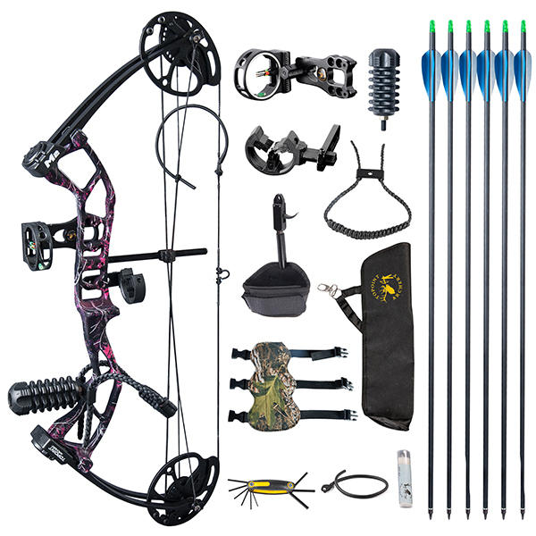 TOPOINT ARCHERY M2 Junior Compound Bow Set Beginners,Youth&Kids Bow Women Bow 17"-27" Draw Length,10-40Lbs Draw Weight,290fps IBO, Limbs Made in USA,B