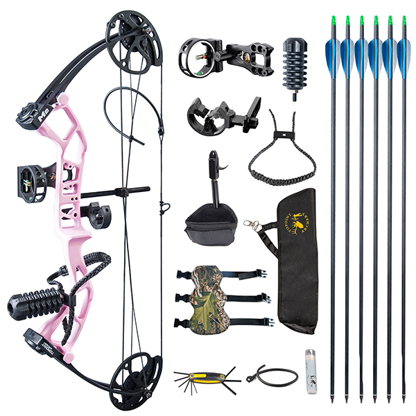 TOPOINT ARCHERY M2 Junior Compound Bow Set Beginners,Youth&Kids Bow Women Bow 17"-27" Draw Length,10-40Lbs Draw Weight,290fps IBO, Limbs Made in USA,B