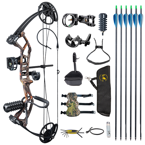 TOPOINT ARCHERY M2 Junior Compound Bow Set Beginners,Youth&Kids Bow Women Bow 17"-27" Draw Length,10-40Lbs Draw Weight,290fps IBO, Limbs Made in USA,B