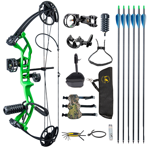 TOPOINT ARCHERY M2 Junior Compound Bow Set Beginners,Youth&Kids Bow Women Bow 17"-27" Draw Length,10-40Lbs Draw Weight,290fps IBO, Limbs Made in USA,B