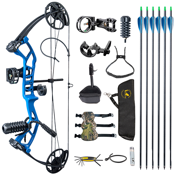 TOPOINT ARCHERY M2 Junior Compound Bow Set Beginners,Youth&Kids Bow Women Bow 17"-27" Draw Length,10-40Lbs Draw Weight,290fps IBO, Limbs Made in USA,B
