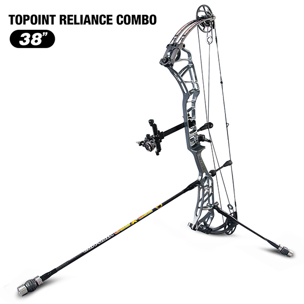 TOPOINT ARCHERY Reliance Target Compound Bow Package, Axle-Axle 38'',DW 40-50LB/50-60LB,DL 24.5-27.5''/26.5-30.5''