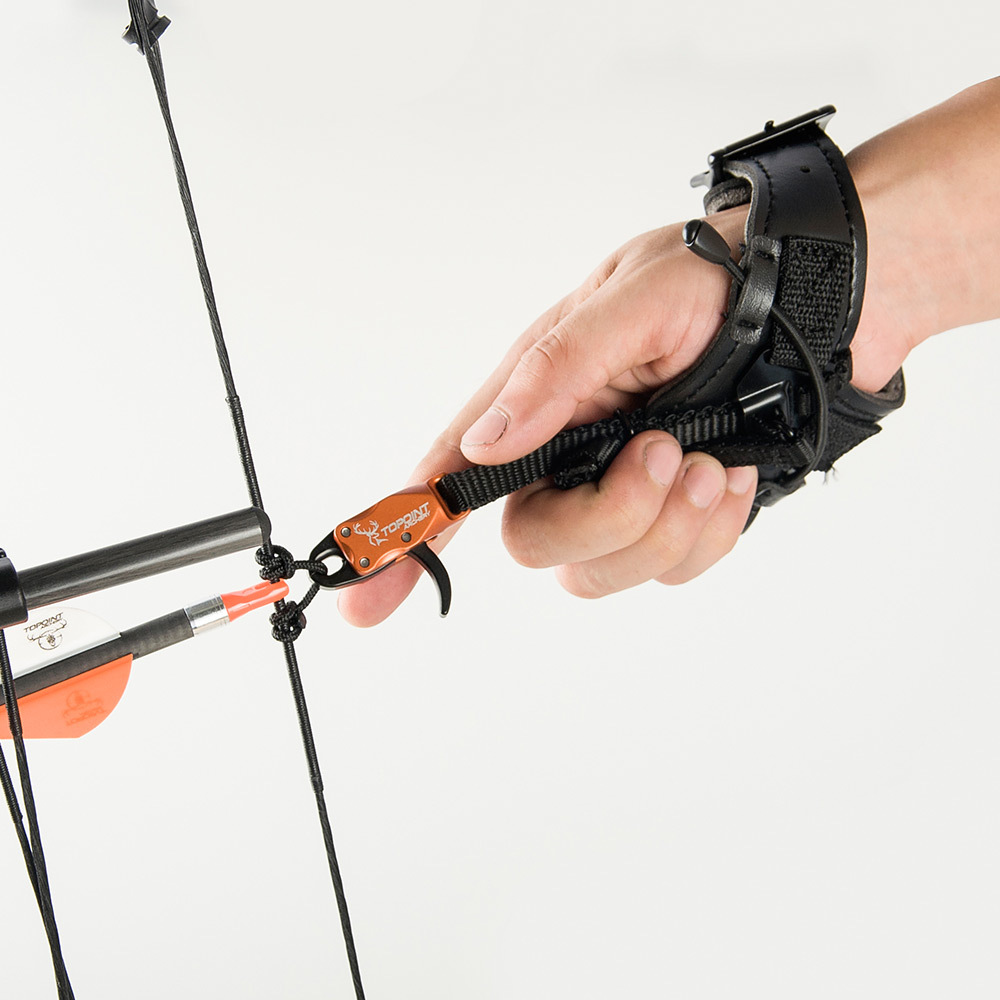 TOPOINT ARCHERY TP435 Archery Compound Bow Release Aid Strap with Buckle Foldback Design Shooting Wristband Hunting Accessories 8 Colors Can Be Select