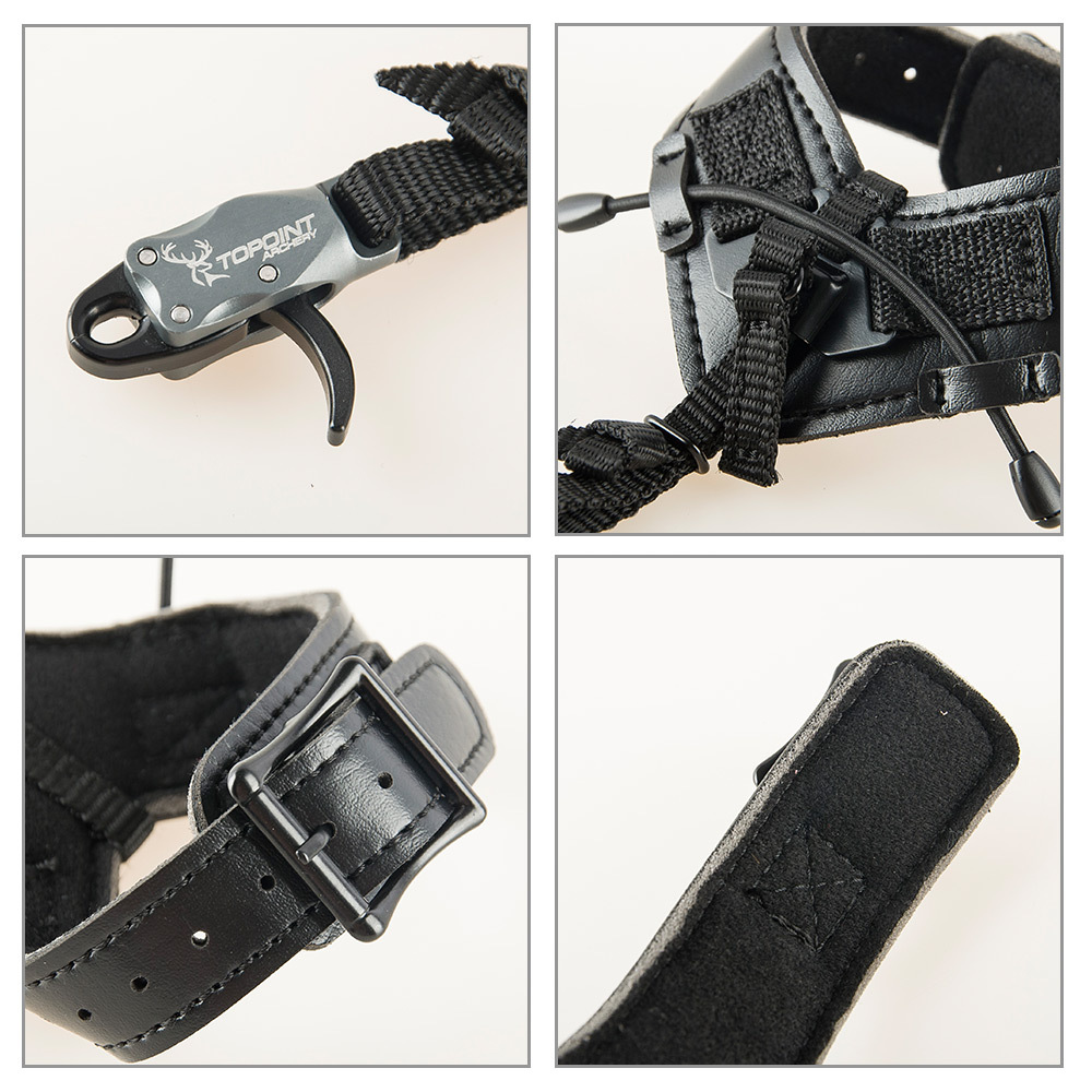 TOPOINT ARCHERY TP435 Archery Compound Bow Release Aid Strap with Buckle Foldback Design Shooting Wristband Hunting Accessories 8 Colors Can Be Select