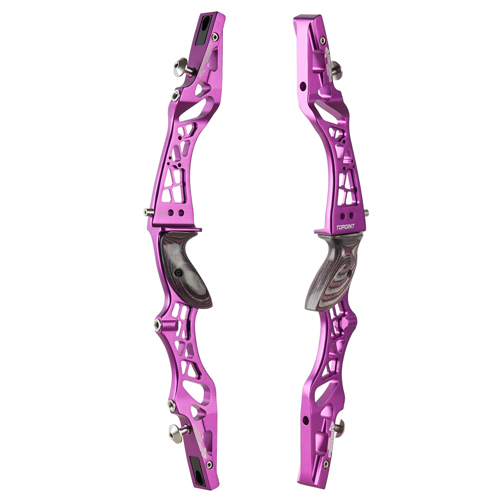 TOPOINTARCHERY Unison 23 Inch ILF Recurve Bow for Competition Target Shooting Aluminum CNC Milling Recurve Bow Riser Right Handed ILF Device for Arche
