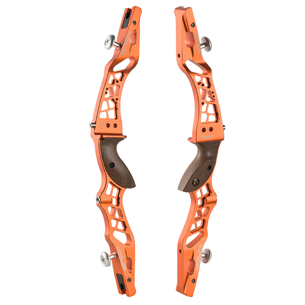 TOPOINTARCHERY UNISON 21 Inch ILF Recurve Bow for Competition Target Shooting Aluminum CNC Milling Recurve Bow Riser Right Handed ILF Device for Arche