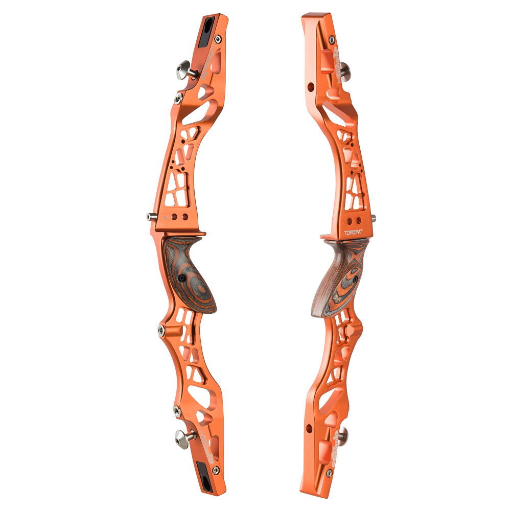 TOPOINTARCHERY Unison 23 Inch ILF Recurve Bow for Competition Target Shooting Aluminum CNC Milling Recurve Bow Riser Right Handed ILF Device for Arche