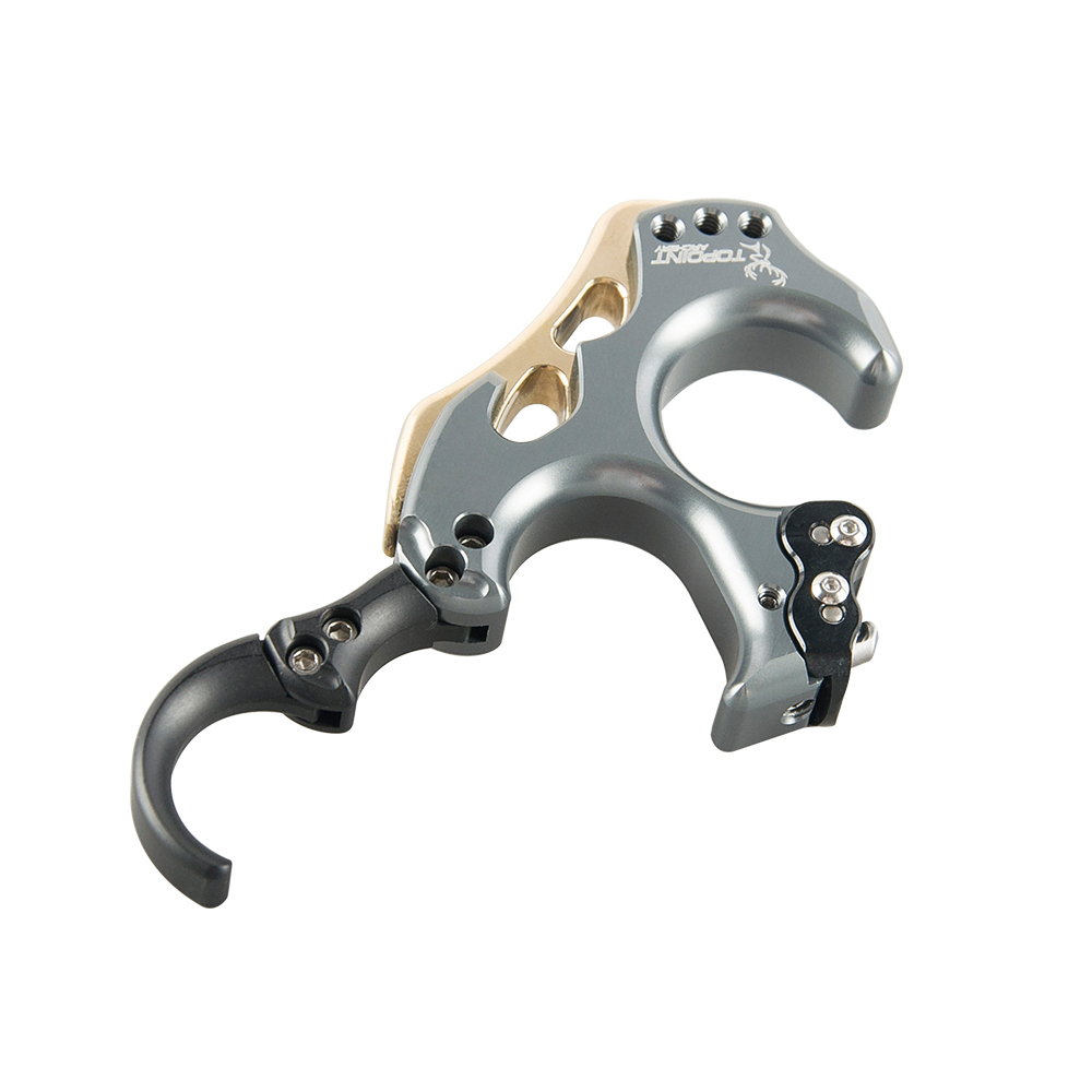 TOPOINT ARCHERY TP462 Back Tension Bow Release3 or 4 Finger Aluminum Release Aid Automatic Archery Caliper for Target Compound Bow