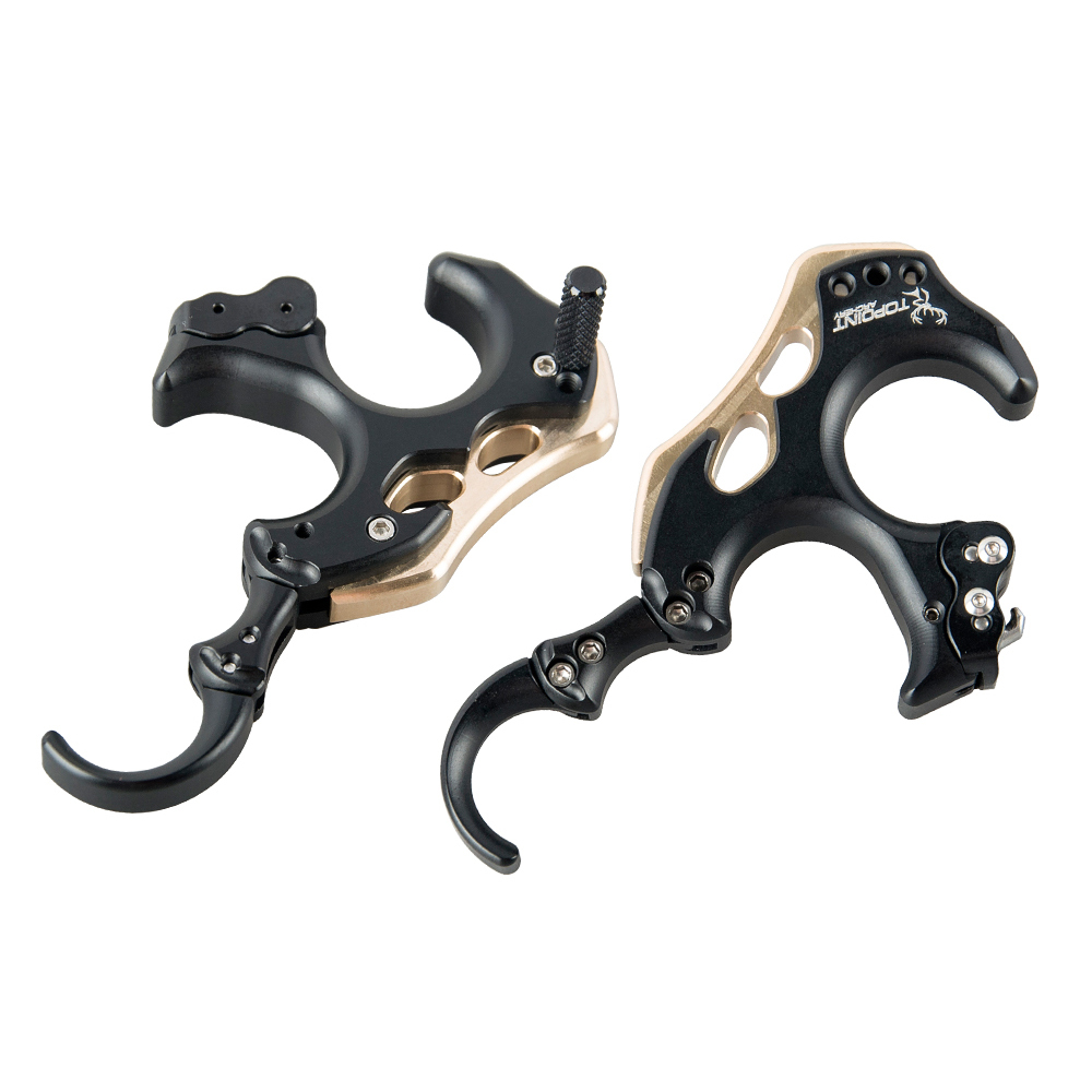 TOPOINT ARCHERY TP462 Back Tension Bow Release3 or 4 Finger Aluminum Release Aid Automatic Archery Caliper for Target Compound Bow