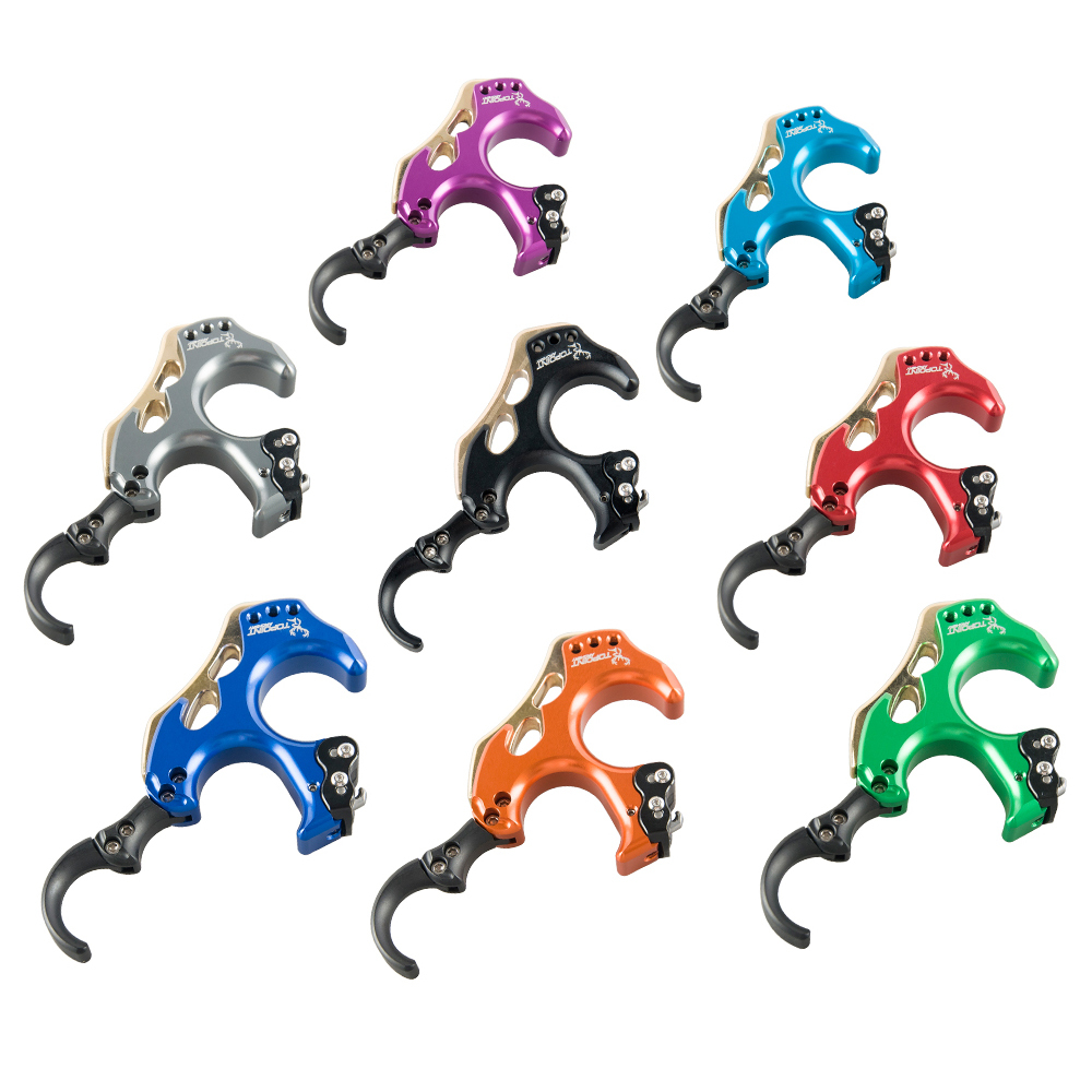 TOPOINT ARCHERY TP462 Back Tension Bow Release3 or 4 Finger Aluminum Release Aid Automatic Archery Caliper for Target Compound Bow