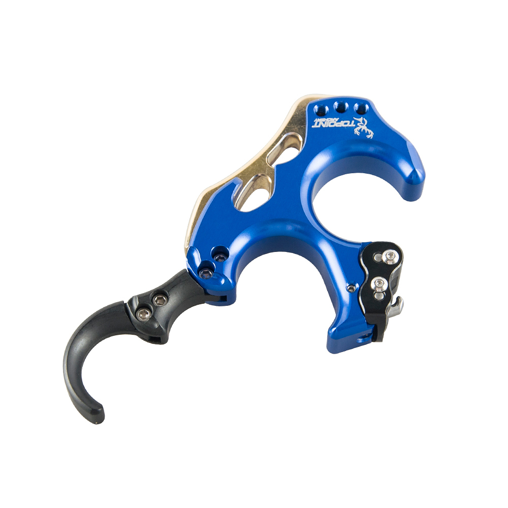 TOPOINT ARCHERY TP462 Back Tension Bow Release3 or 4 Finger Aluminum Release Aid Automatic Archery Caliper for Target Compound Bow