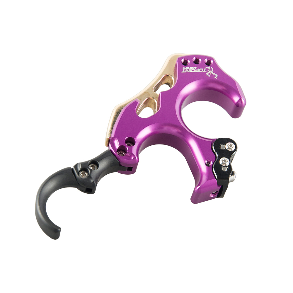 TOPOINT ARCHERY TP462 Back Tension Bow Release3 or 4 Finger Aluminum Release Aid Automatic Archery Caliper for Target Compound Bow