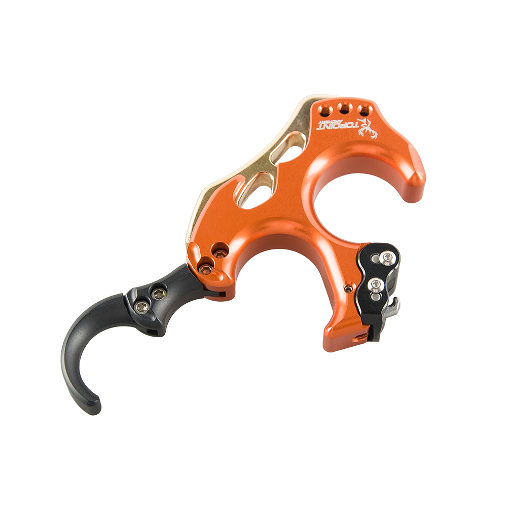 TOPOINT ARCHERY TP462 Back Tension Bow Release3 or 4 Finger Aluminum Release Aid Automatic Archery Caliper for Target Compound Bow