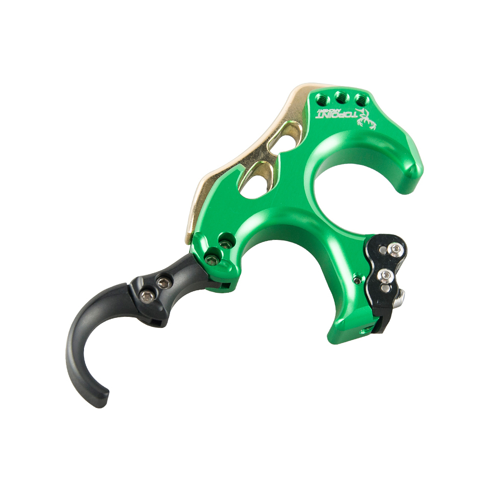 TOPOINT ARCHERY TP462 Back Tension Bow Release3 or 4 Finger Aluminum Release Aid Automatic Archery Caliper for Target Compound Bow