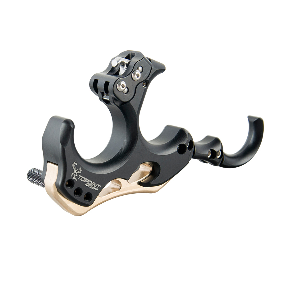 TOPOINT ARCHERY TP462 Back Tension Bow Release3 or 4 Finger Aluminum Release Aid Automatic Archery Caliper for Target Compound Bow