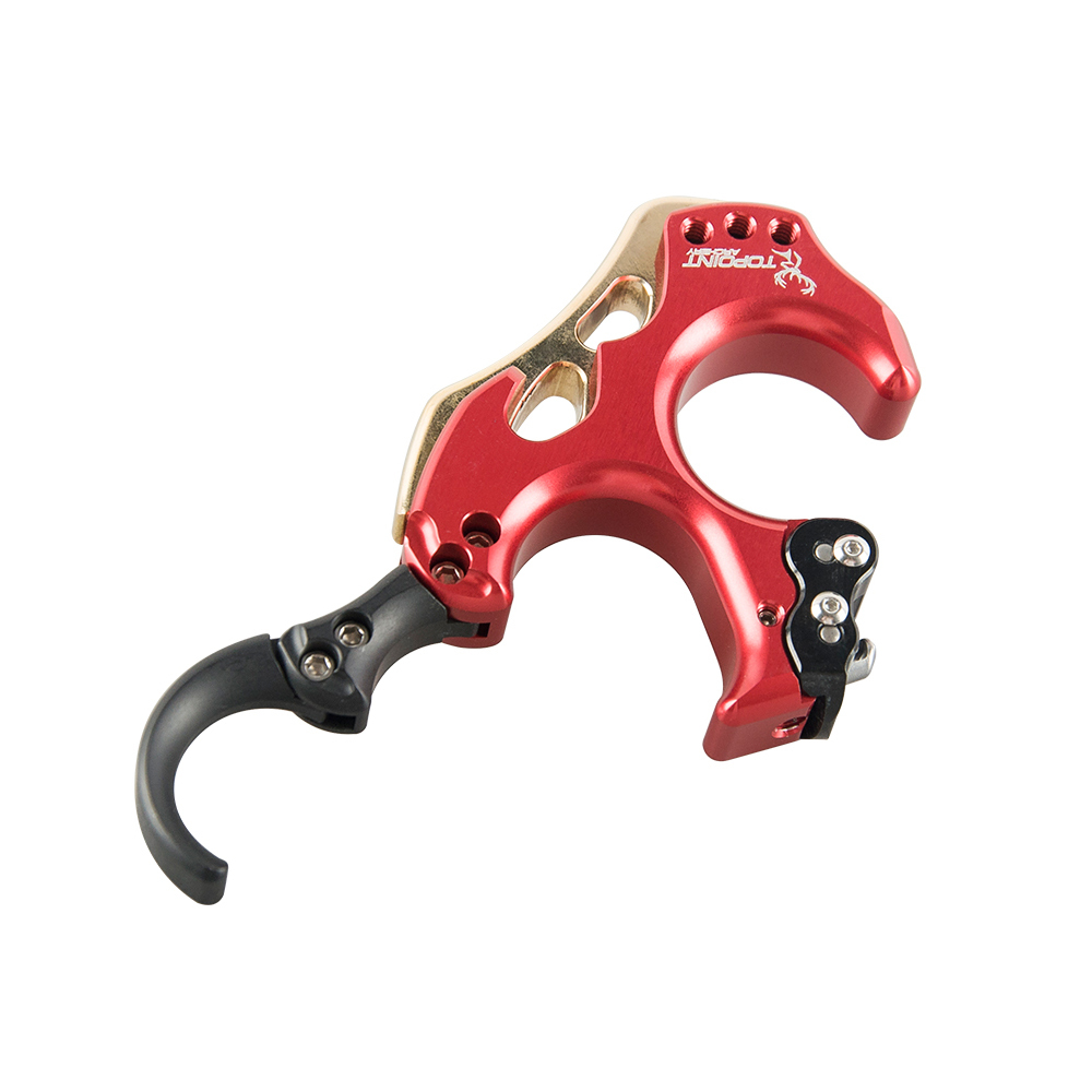 TOPOINT ARCHERY TP462 Back Tension Bow Release3 or 4 Finger Aluminum Release Aid Automatic Archery Caliper for Target Compound Bow