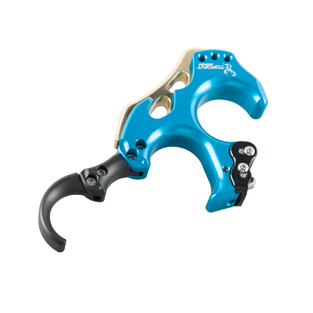 TOPOINT ARCHERY TP462 Back Tension Bow Release3 or 4 Finger Aluminum Release Aid Automatic Archery Caliper for Target Compound Bow