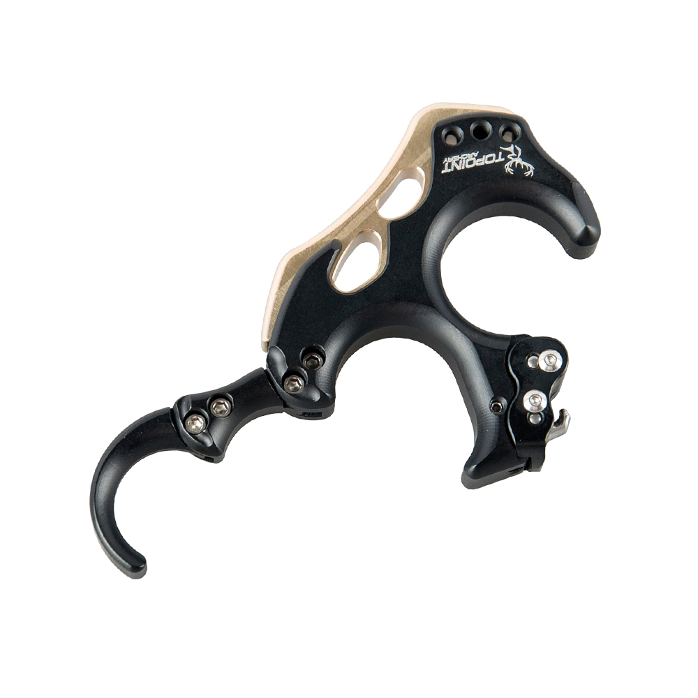 TOPOINT ARCHERY TP462 Back Tension Bow Release3 or 4 Finger Aluminum Release Aid Automatic Archery Caliper for Target Compound Bow