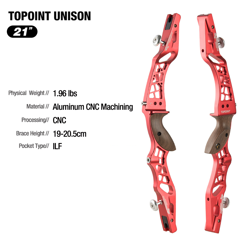TOPOINT ARCHERY 62" Recurve bow Set Beginners,Youth&Kids,Young Teens Bow,CNC milling Unison 21 Risers and Endeavor 66"/16lbs ILF Limbs,Takedown Recurv