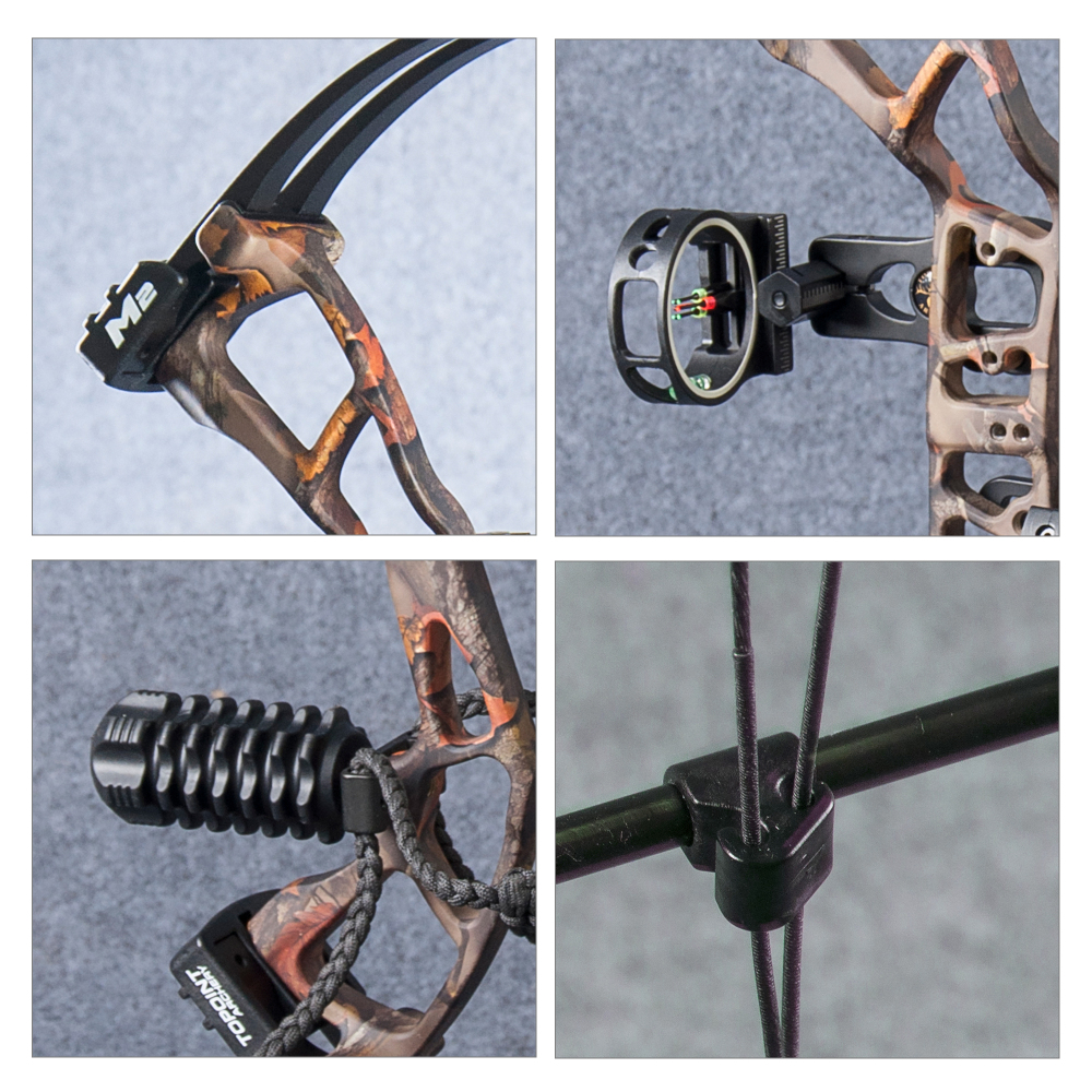 TOPOINT ARCHERY M2 Junior Compound Bow Set Beginners,Youth&Kids Bow Women Bow 17"-27" Draw Length,10-40Lbs Draw Weight,290fps IBO, Limbs Made in USA,B