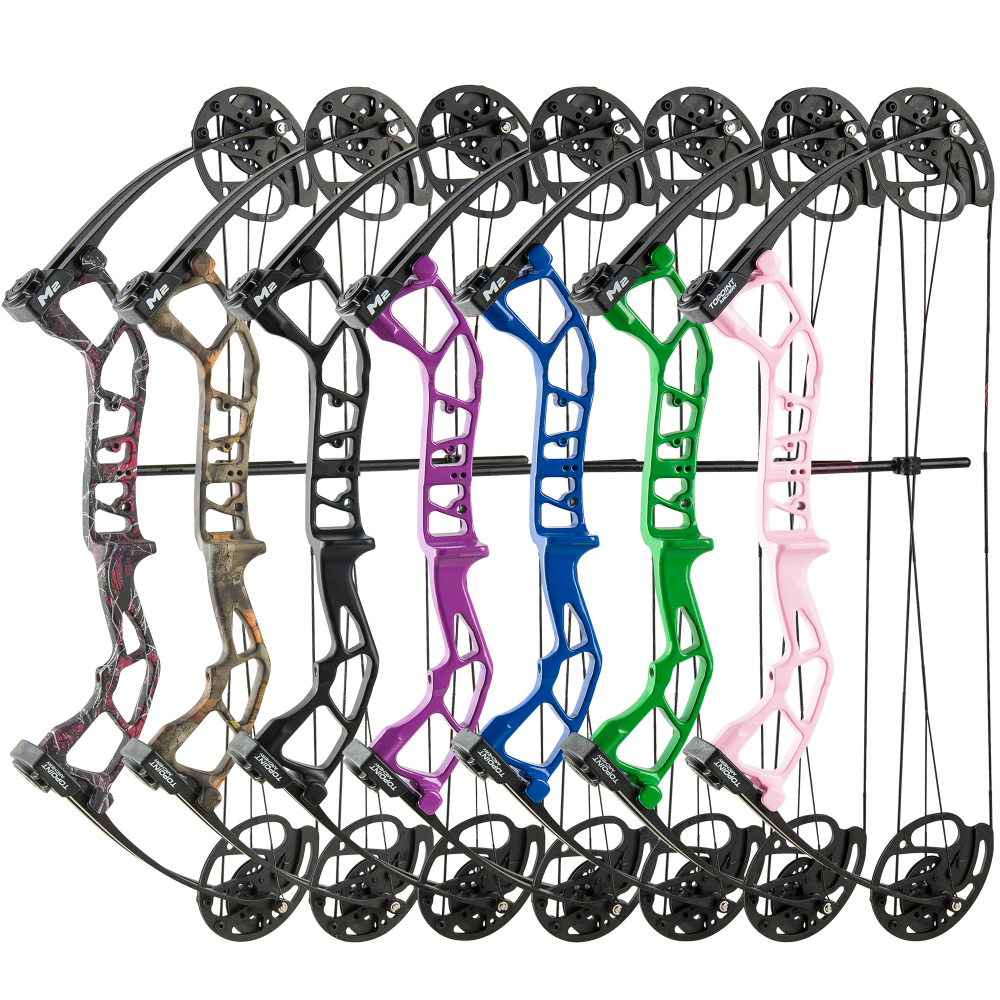 TOPOINT ARCHERY M2 Junior Compound Bow Set Beginners,Youth&Kids Bow Women Bow 17"-27" Draw Length,10-40Lbs Draw Weight,290fps IBO, Limbs Made in USA,B