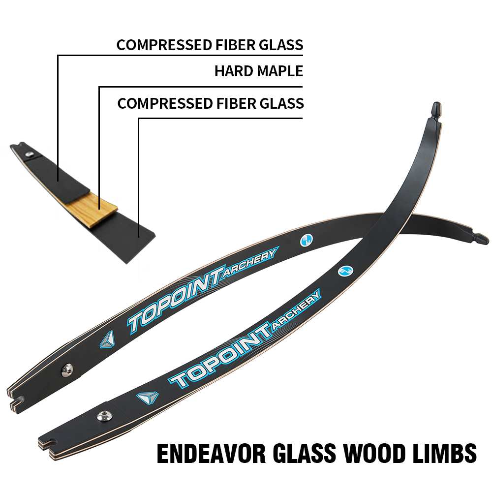 TOPOINT ARCHERY 62" Recurve bow Set Beginners,Youth&Kids,Young Teens Bow,CNC milling Unison 21 Risers and Endeavor 66"/16lbs ILF Limbs,Takedown Recurv