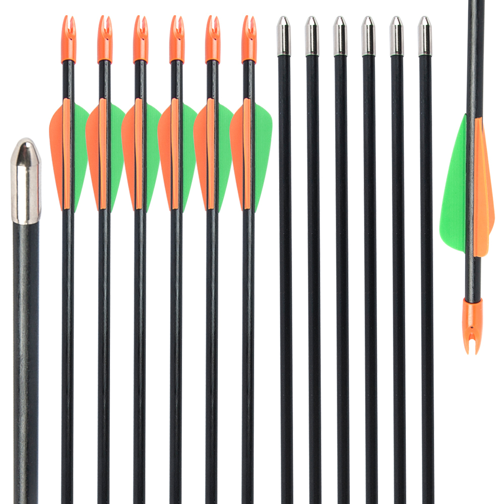 TOPOINT  Fiberglass Practice Arrows Archery 28 Inch